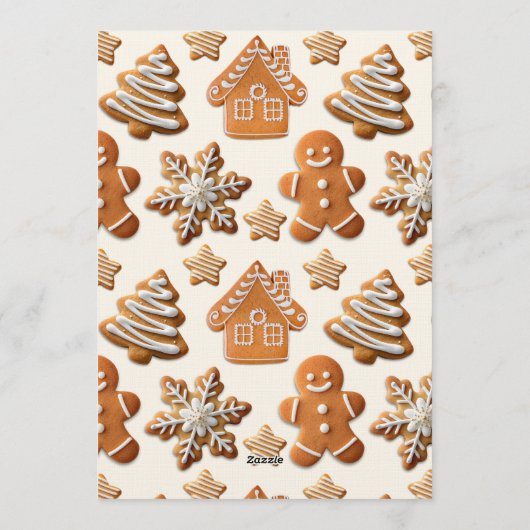 Gingerbread Cookie Invite Kaart (Achterkant)