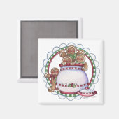 Gingerbread Cookie Jar Magnet (Voorkant / Achterkant)