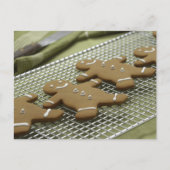 Gingerbread Cookie Kerst Kaarten en Stickers Feestdagenkaart (Voorkant)