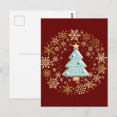 Gingerbread Cookie, Kerstboom Briefkaart (Voorkant / Achterkant)