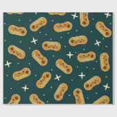 Gingerbread Cookie Kerstmis Video Game Controller Cadeaupapier (Vlak)