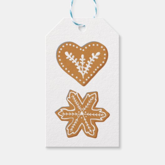 Gingerbread Cookie - kies je eigen achtergrond! Cadeaulabel (Voorkant)