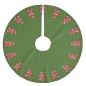 Gingerbread Cookie Man Pattern Kerstboom Rok (Voorkant)