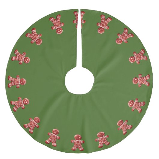 Gingerbread Cookie Man Pattern Kerstboom Rok (Voorkant)