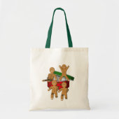 Gingerbread Cookie Mannen Kerstvakantie Schattige Tote Bag (Voorkant)