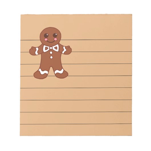 Gingerbread Cookie Notitieblok (Voorkant)