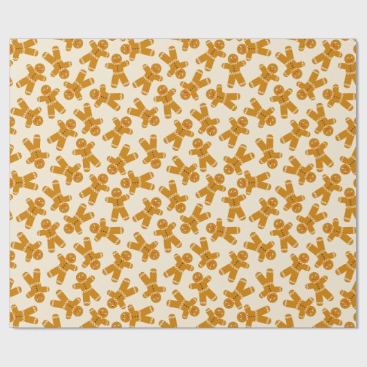Gingerbread Cookie op crème Cadeaupapier (Vlak)