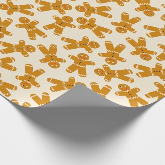 Gingerbread Cookie op crème Cadeaupapier (Hoek)