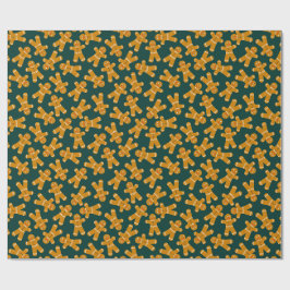 Gingerbread Cookie op groen Cadeaupapier