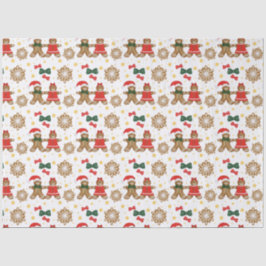Gingerbread Cookie Pattern Christmas Tissue Paper Tissuepapier