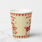 Gingerbread Cookie Plane & Xmas Train Papieren Bekers (Rechts)