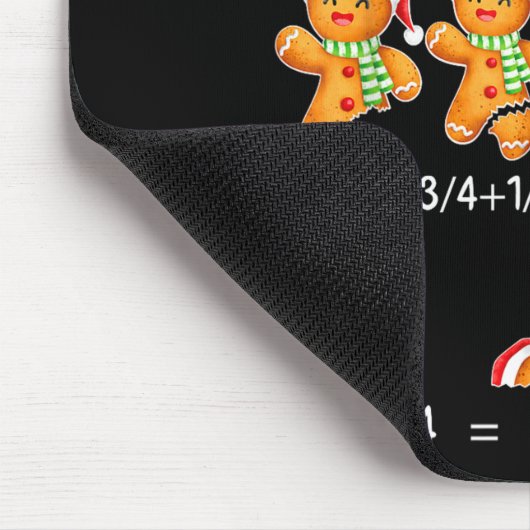 Gingerbread Cookie Santa Hat Fraction Math Teacher Muismat (Hoek)