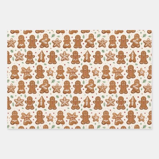 Gingerbread Cookie Sheet Inpakpapier Vel (Voorkant 3)