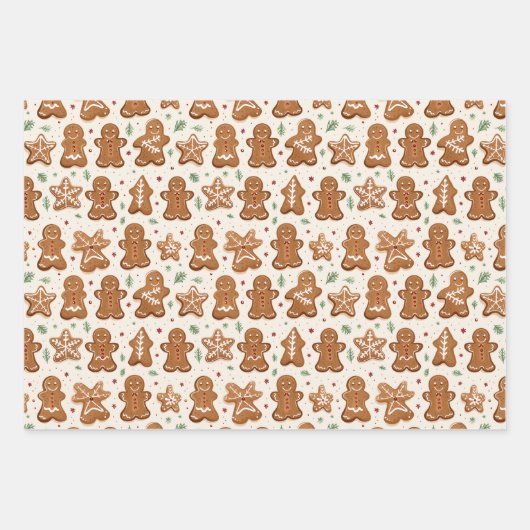 Gingerbread Cookie Sheet Inpakpapier Vel (Voorkant 2)