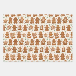 Gingerbread Cookie Sheet Inpakpapier Vel