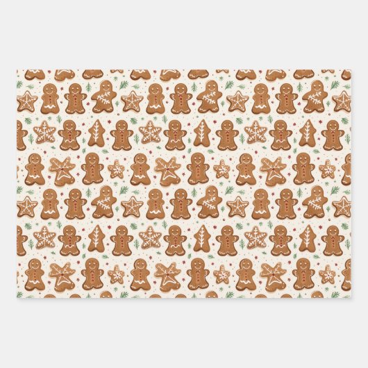 Gingerbread Cookie Sheet Inpakpapier Vel (Voorkant)