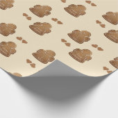 Gingerbread Cookie Voeg je Angel Vanilla kleur toe Cadeaupapier (Hoek)