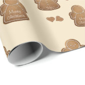 Gingerbread Cookie Voeg je Angel Vanilla kleur toe Cadeaupapier (Rol Hoek)