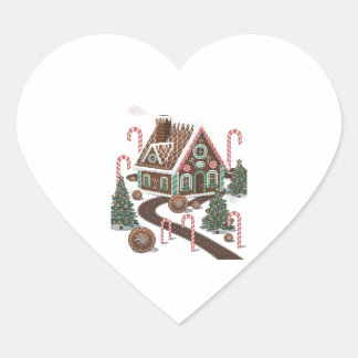 Gingerbread Cookie Wonderland Hart Sticker
