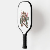 Gingerbread Cookie Wonderland Pickleball Paddle (Links)