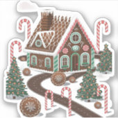 Gingerbread Cookie Wonderland Sticker (Voorkant)