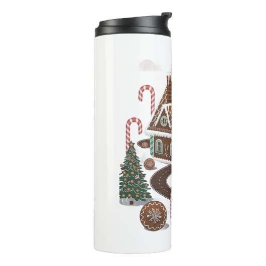Gingerbread Cookie Wonderland Thermosbeker (Gedraaid links)