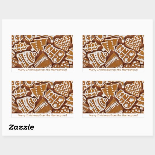 Gingerbread Cookies aangepaste tekst stickers (Vel)