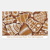 Gingerbread Cookies aangepaste tekst stickers (Voorkant)