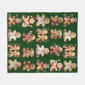 Gingerbread Cookies Adorable Boys & Girls Fleece Deken (Voorkant (Horizontaal))