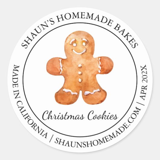 Gingerbread Cookies Bakken Modern label (Voorkant)