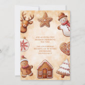 Gingerbread Cookies Bruine Achtergrond Kerst Feestdagenkaart (Achterkant)