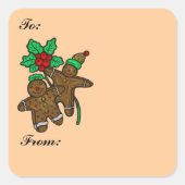 Gingerbread Cookies Cadeau Label Sticker (Voorkant)