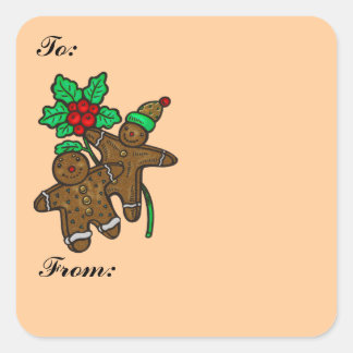 Gingerbread Cookies Cadeau Label Sticker