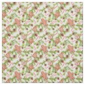 Gingerbread Cookies Candy Canes Kerstmis Stof (Swatch)