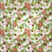 Gingerbread Cookies Candy Canes Kerstmis Stof (Delen)