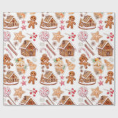 Gingerbread Cookies Candyland Cadeaupapier (Vlak)