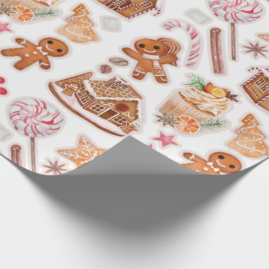 Gingerbread Cookies Candyland Cadeaupapier (Hoek)