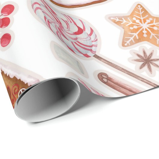 Gingerbread Cookies Candyland Cadeaupapier (Rol Hoek)