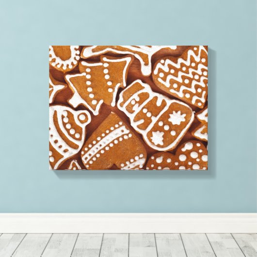 Gingerbread Cookies canvasprint Canvas Afdruk (Insitu (Houten vloer))