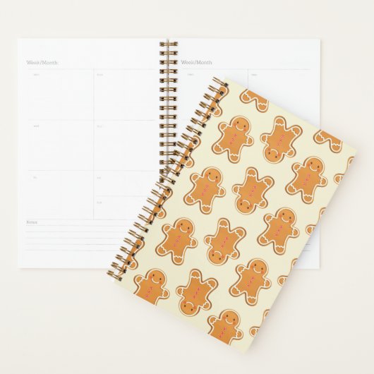 Gingerbread Cookies Christmas Notebook Journal Planner (Display)
