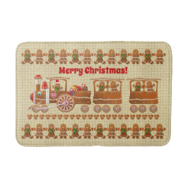 Gingerbread Cookies' Christmas Party Bath Mat