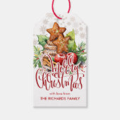 Gingerbread Cookies Christmas Party Cadeau Label Cadeaulabel (Voorkant)