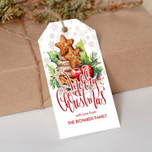 Gingerbread Cookies Christmas Party Cadeau Label