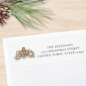 Gingerbread Cookies Christmas Return Address Etiket