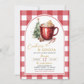 Gingerbread Cookies & Cocoa Holiday Invitation Kaart (Voorkant)