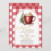 Gingerbread Cookies & Cocoa Holiday Invitation Kaart (Voorkant / Achterkant)