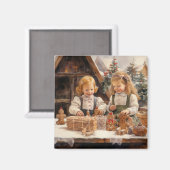 Gingerbread Cookies Country Kitchen Meisjes magnee Magneet (Voorkant / Achterkant)