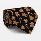 Gingerbread Cookies en Candy Canes Stropdas (Opgerold)