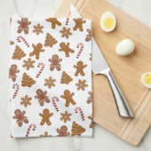 Gingerbread Cookies en Candy Canes Stropdas Theedoek (Quarter Fold)