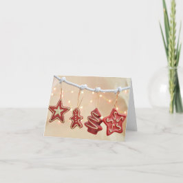 Gingerbread Cookies en Recept Christmas Kaart